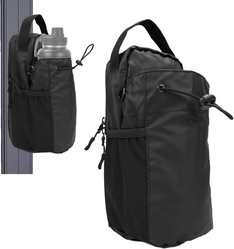 Magnetic Gym Bag with Phone Pouch 40 oz Water Bottle Carrier Holder Multi-Functional Sport Bottle Organizer with Adjustable Shoulder Strap and Pocket Magnetic Gym Accessories for Gym Travel