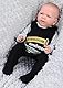 TupTam Unisex Baby Strampler Set Spruch Mamas & Papas Schatz, Farbe: Ich versuche mich zu benehmen... / Schwarz, Größe: 62