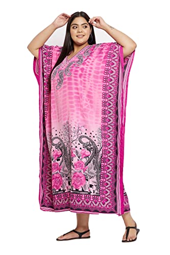 Image of Oussum Women Plus Size Kaftan Kimono Loose Maxi Summer Dresses for Women