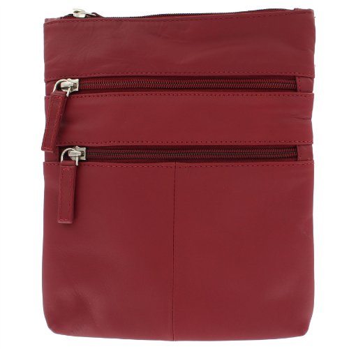 Sac à main Visconti en cuir rouge 18606 : maroquinerie chic et besace élégante pour femme