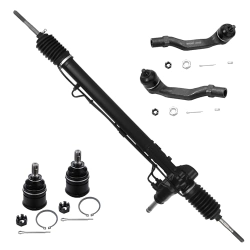 Image of Detroit Axle - Front End Rack and Pinion Kit for Honda Civic Acura EL, Power Steering Rack & Pinion 2 CV Axle Shafts 2 Upper Control Arms w /Ball Joints 2 Outer Tie Rods 2 Lower Ball Joints Replacement