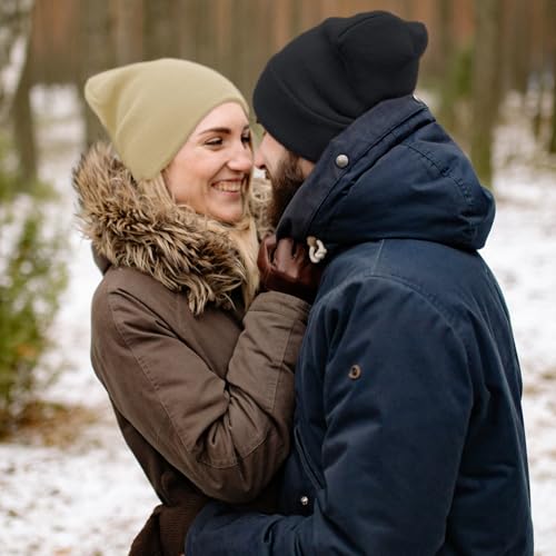 Image of ZOORON 1&2 Pack Beanie for Men Women Slouchy Beanie Hats Winter Knit Caps Soft Ski Hat Unisex