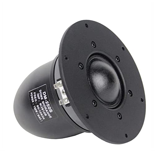 YMKFGUPKRG 1 piezas DM-250 Fiebre 5 pulgadas Cúpula Dorado Película de seda de oro Bollo al vapor Midrange Altavoz Unidad del conductor 8OHM 150W D145MM Car audio speaker(DM-250S)