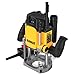 Dewalt 2.300 Watt Oberfräse DWE627KT (Leerlaufdrehzahl 9.000-22.000 min-1, Fräskorbhub 80 mm, max. Fräs-ø 50 mm, mit Sanftanlauf & Parallelanschlag, inkl. Zubehör, Absaug-Adapter & T STAK Box VI)