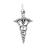 jewellerybox Sterling Silver Caduceus Charm #3