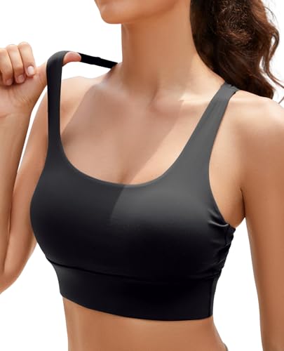 Strappy Sports Bra for Women Yoga Sports Bras Criss-Cross Back Workout Medium Support with Removable Cups3