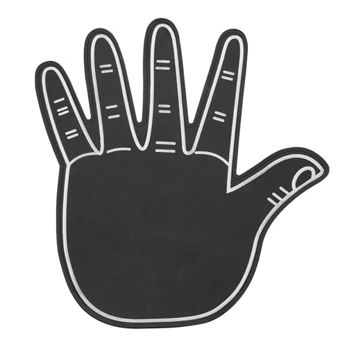 Main géante en mousse YELARXI noire de 42x40 cm | Lot de 2 pour supporter et événements