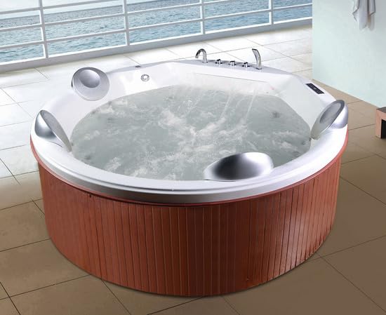 Bagno Italia Minipiscina idromassaggio spa relax 200 cm rotonda con37 getti radio, termostatico e bluetooth