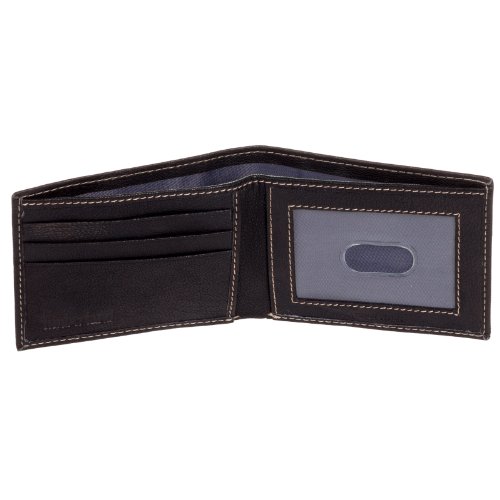Timberland Men's Blix Slimfold Leather Wallet, Black, One Size