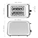 Toaster 2 Slice Wide Slot, CUSIBOX Stainless Steel Toaster Bread Toaster with Removable Crumb Tray, 7 Bread Browning Settings, REHEAT/DEFROST/CANCEL Function, 750W, ST013