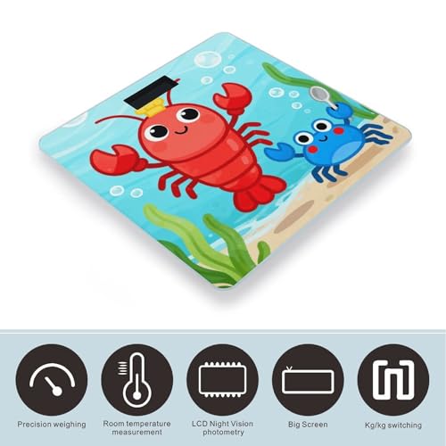Báscula Digital de Baño con LCD y Vidrio Templado miniatura 3
