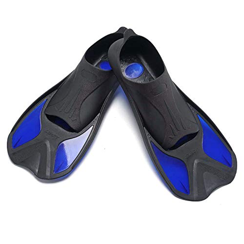 AmazeFan Swim Fins Snorkel Fins, Short-Blade Fluid Mechanics Design, Soft and Comfort Wearing