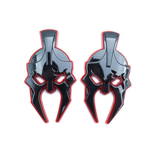Image of 2Pcs Right Left Side Custom Gladiator Emblems 3D Badges Replacement for JL Jeep Gladiator (Red Black)