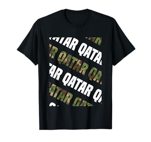 Qatar Patrón De Camuflaje Verde Camiseta