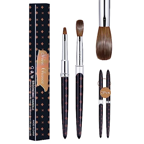2Pcs Acrylic Nail Brushes Set