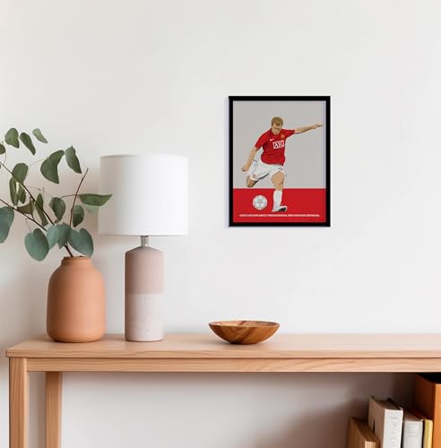 Image of QUOTE - UNQUOTE ART, Paul Scholes Poster, Manchester United Merchandise, 13x17 inches, Black Frame