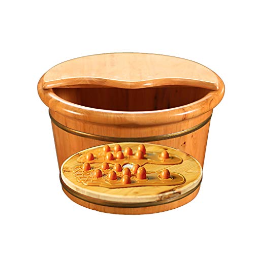 Bañera de pies de madera para masaje y pedicura