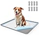 VavoPaw Hund Urinierpad Halter, 22 × 34 Welpenunterlagen-Halter mit Klemmen, Erhöhte Auslaufsichere Kanten, wasserdichte Silikon-Toilettenunterlagen für Hunde, Leicht zu Reinigen, Hell Grau
