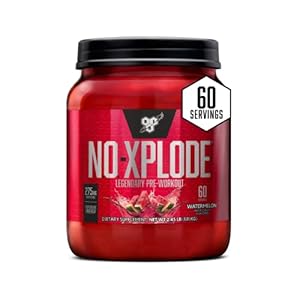 BSN N.O.-XPLODE Pre Workout Powder, Energy Supplement for Men and Women with Creatine and Beta-Alanine, Flavor: Watermelon, 60 Servings