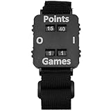 Score Counter Watch with Adjustable Wristband, Tennis Score Keeper Wristband, Adjustable Sports Counter, Portable Adjustable Bracelet for Padel, Golf, Referees (Black)