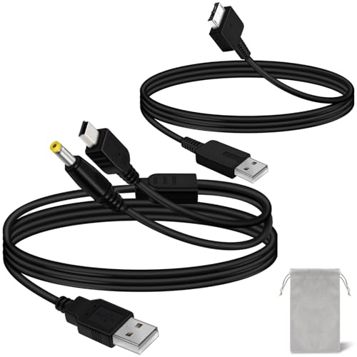 COMeap PSP Charger Cable,PS Vita Charger Cord for Sony PlayStation Vita PSV 1000/PSP 1000 2000 3000 Series/PS3 Controller USB Data Cable & Charging Cord 3FT