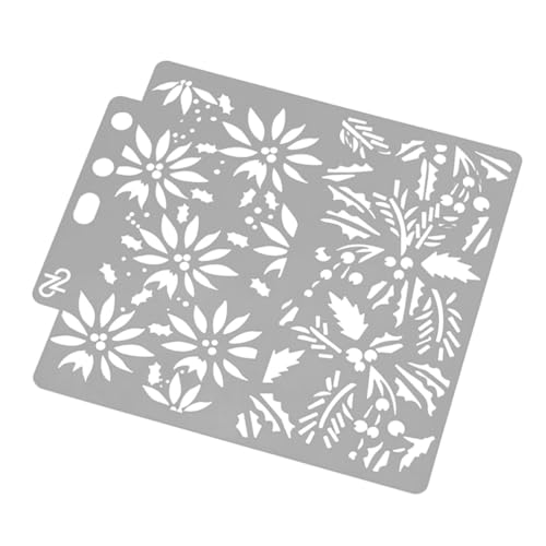NUSITOU Plantillas de Dibujo S36 de Pet Plata, Impermeables Bordes Suaves, Ideales para Manualidades y Planificación Creativa
