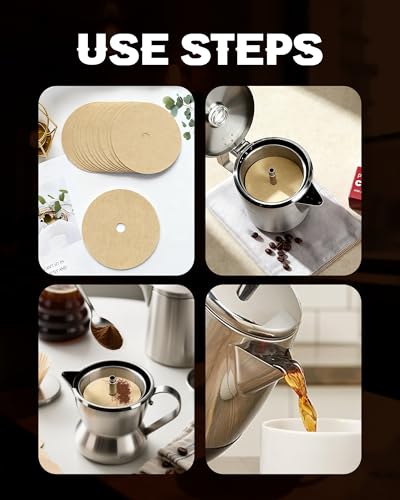 Image of 100ct Circle Coffee Filters 3.75 Inch, for Presto Coffee Maker | Canadian Pulp & Pure Flavor, Versatile Compatibility, Double-layer Packaging Ensures Hygiene