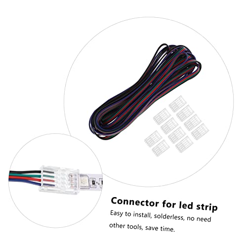 Veemoon 10 Peças Conector De Tira De Luz LED Tiras De Luz Adaptador De LED Conectores De Luz Tira De