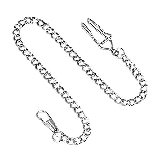 Chaîne de montre de poche gousset argenté TREEWETO 37,5 cm métal