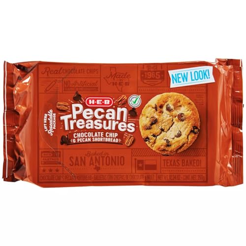 H-E-B Pecan Treasures Chocolate Chip and Pecan Shortbread Cookie 12.4