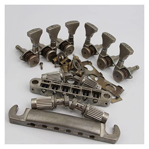 ZUOMU Nickel Grip-Lock Guitar Tuning Machines + Guitar Bridge + Guitar Stop Bar Psetor pour LP Guitares Guitare Tuners… - Les Beatles, Paul McCartney, John Lennon, RIngo Starr, George Harrison ZUOMU Nickel Grip-Lock Guitar Tuning Machines + Guitar Bridge + Guitar Stop Bar Psetor pour LP Guitares Guitare Tuners…