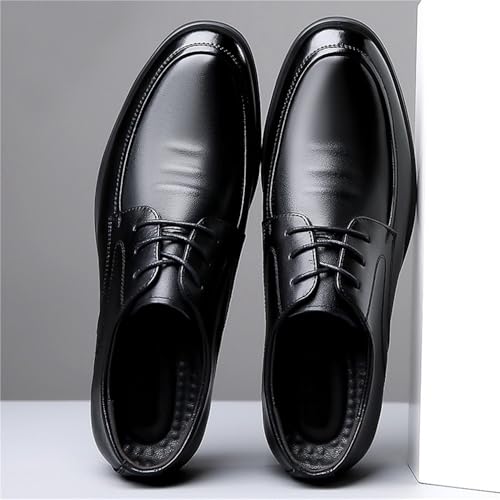Mens Lace Up Oxford Dress Shoes Classic Business Formal Work Shoes Black Leather Office Wedding Party Footwear Comfortable Sole2