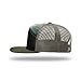 The Hat Pros Richardson 168 Hi-Pro 7 Panel Flat Bill Adjustable Snapback Trucker Mesh Back Cap, OSFM, Bulk Pack Available, Black/Green Camo/Loden