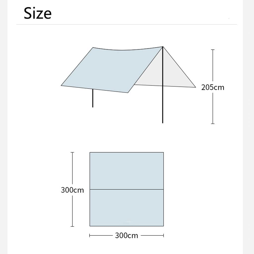 Lona Anti-Lluvia Tarpa de Tienda ligera 10x10 pies toldo toldo camping senderismo mochila deportes al aire libre