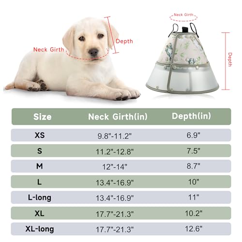 Image of Soft Dog Cone Collar for Large Medium Small Dogs After Surgery, Adjustable Pet Recovery E-Collar, Brown XLarge