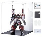 COOLTAKU フィギュアケース UVカット アクリル マグネット式 磁石付き前扉 積み重ね強化 コレクションケース より堅固 組み立て式 アクリルケース ディスプレイケース 防汚れ 手袋 クリーニング クロス付き フィギュア収納 内寸 (幅30×奥行30×高さ40cm, 台座黒)