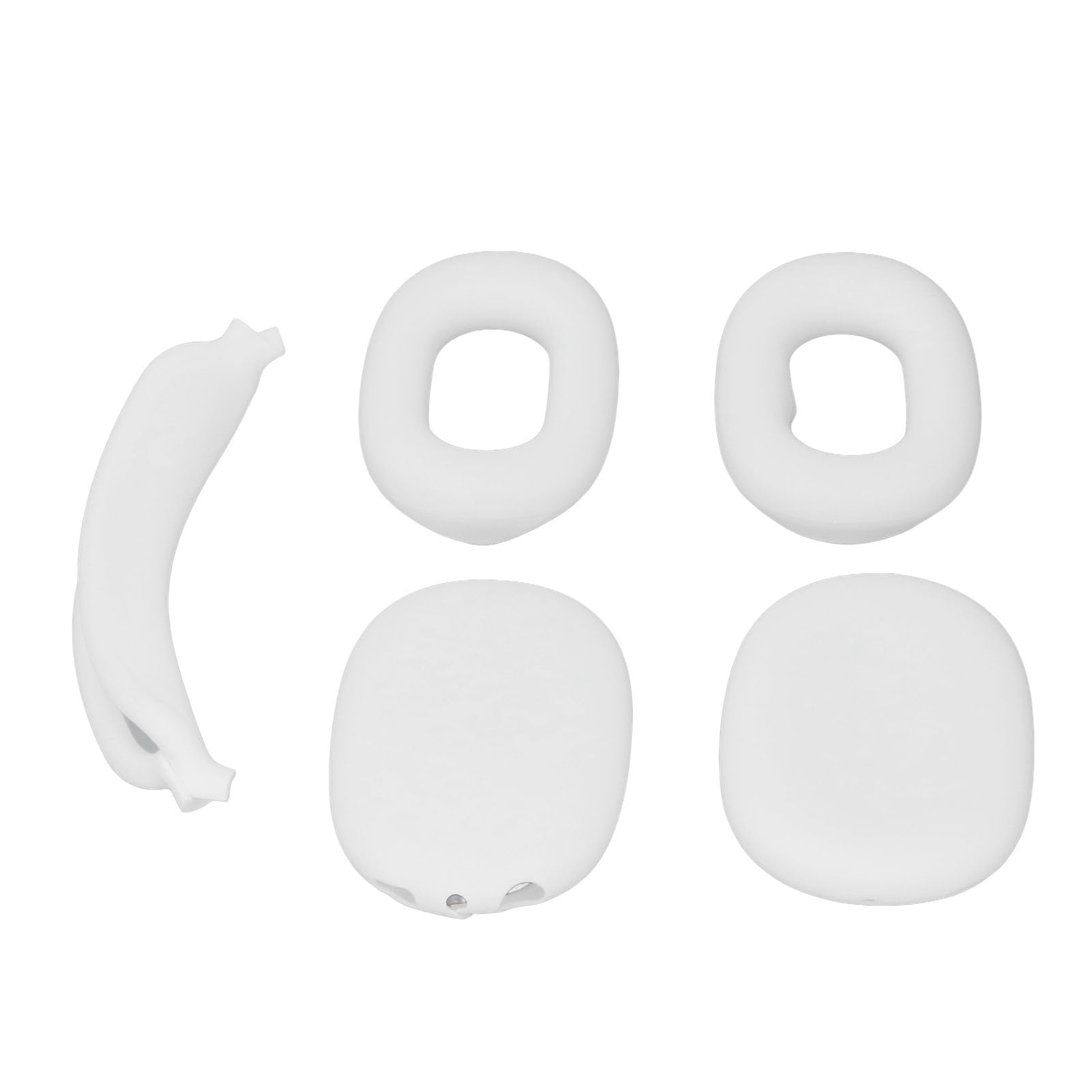 Dioche Custodia Cuffie da Viaggio Custodia Rigida per Cuffie Portatile in EVA con Copri Cuscinetti, Copri Auricolari e archetto; Colore Grigio, Adatto per i viaggi. (WHITE)