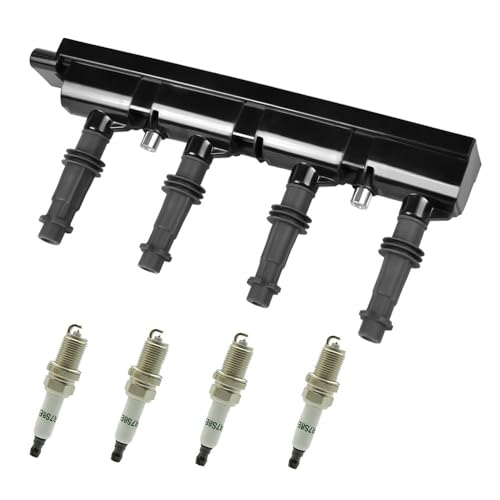 Image of UF669 Ignition Coil Pack with 4 1675 Iridium Spark Plugs # D521C 55577898