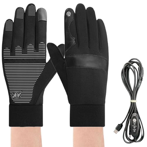 Guantes calefactables USB impermeables para moto y deportes de invierno