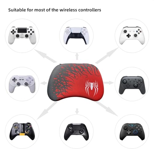 Image of New World Universal Travel EVA Game Controller Carrying Case Gaming Accessory Box (Compatible for Xbox One, Xbox, Xbox 360, PS3, PS4, PS5 PS2- Black /Red