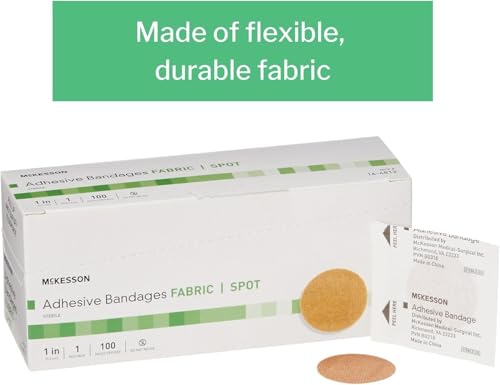 MCKESSON Adhesive Spot Bandage Medi-Pak Performance Fabric 1" Diameter Round Tan (#16-4812, Sold Per Box) - image 3