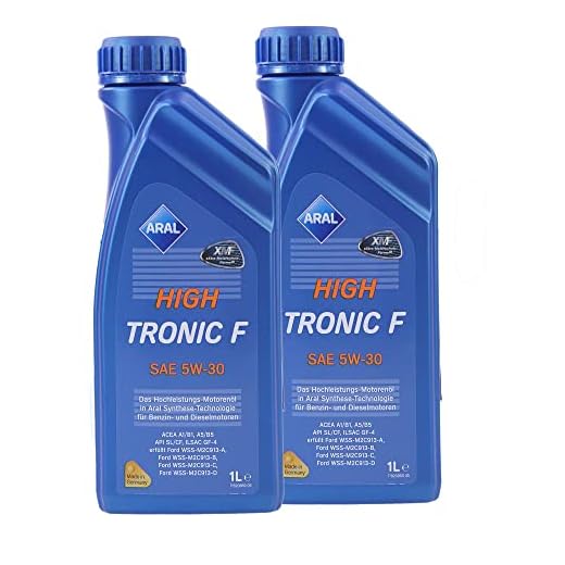 2 x 1 L Aral Hight elektronisk F 5 W-30 motor oljemotor ACEA A1/B1, A5/B5