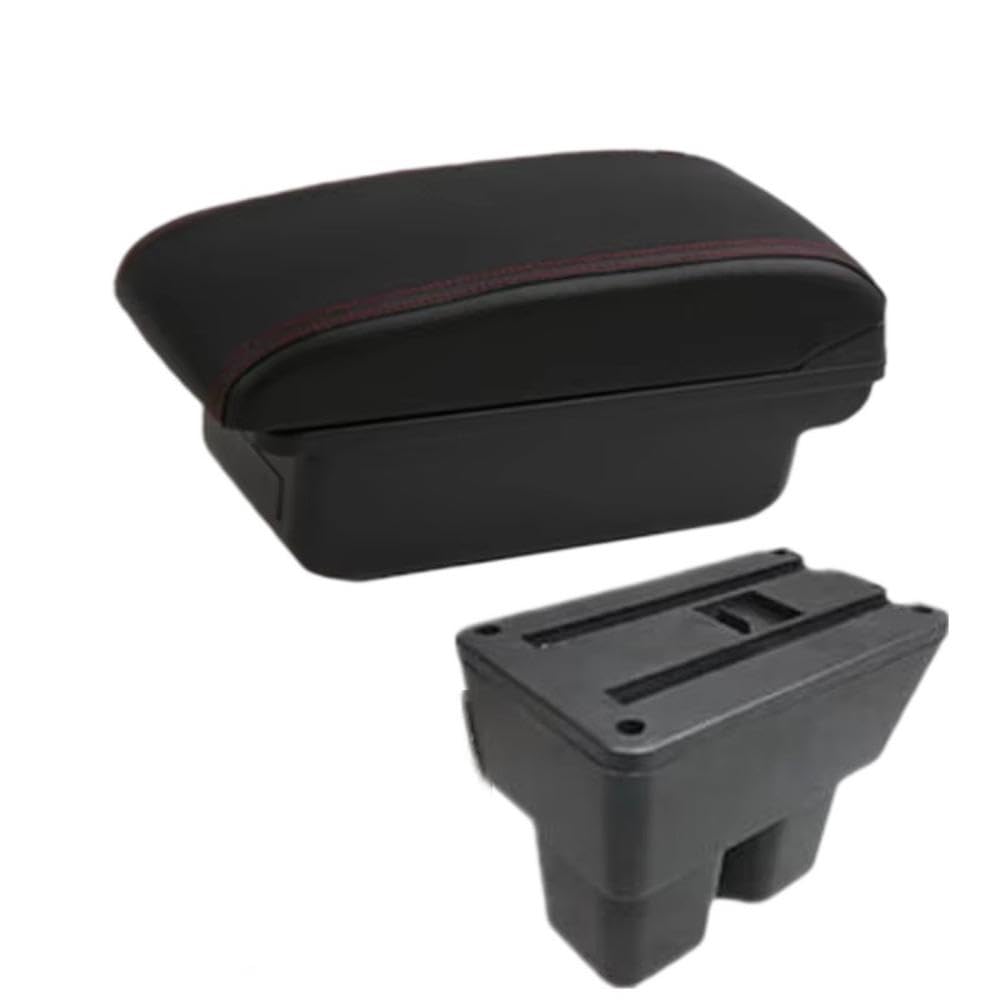 FSOZDBBPL For Suzuki Jimny JB74 2019-2025 Car Armrest Box Storage Box Retrofit Interior Accessorie Interior Parts(A1 Black red NO USB)