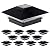 GreenLighting 12 Pack Gala Solar LED Post Lights Post Cap Slim Light for 4x4 Nominal Wood Posts and 4 x 4 PVC or Vinyl Posts (Black)