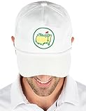 Funky Junque Seilhüte für Herren, Retro-Golf-Logo, Patch, Baseball, Performance, Wandern, mittlere Krone, verstellbare Snapback, Mulligan - Weiße Kappe (Weißes Seil), Einheitsgröße