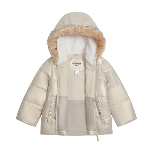 OSHKOSH B'GOSH Girls' Classic Heavyweight Parka with Faux Fur Hood3