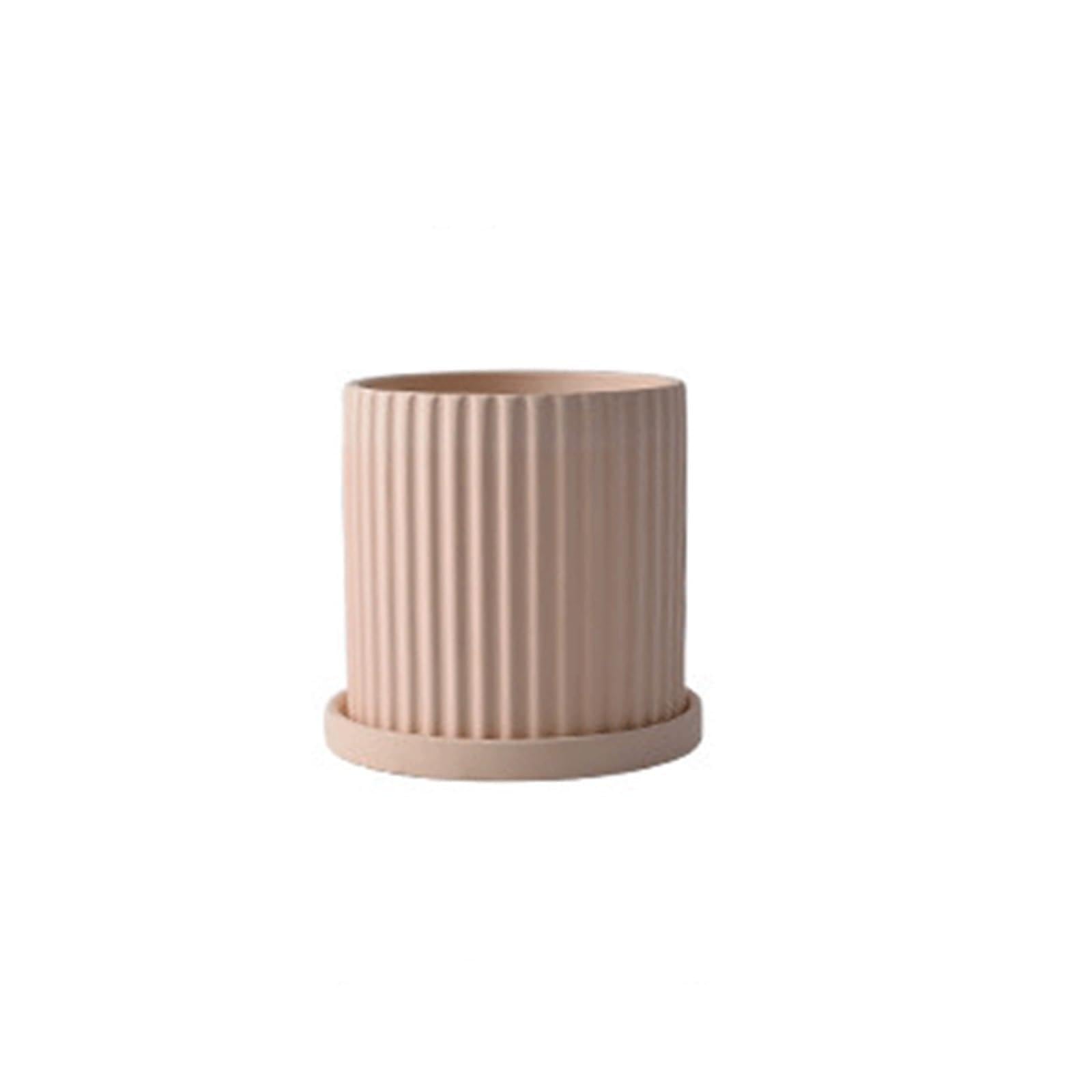 Cenz-888 flowerpot Simple, Breathable, Plain Terracotta Flower Pot—perfect For Placing On A Windowsill In A Study Pots for Plants(Small)
