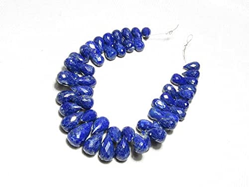 Lapis Lazuli perles naturelles en goutte facettée pour création de bijoux DIY