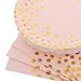 OUNONA 50pcs Elegant Dot Pattern Paper Plates and Napkins for Wedding Birthday Shower Disposable Party Supplies