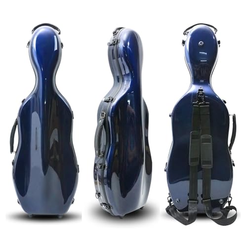 Conboxus - Funda para viola de 15 a 16.5 pulgadas, carcasa rígida de carbono compuesto de viaje, correas...